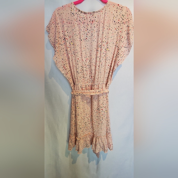 Pink Polka Dot Ruffle Dress - Picture 2 of 4